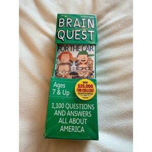 Brain Quest For The Car Ages 7 & Up 1100 Questions All About America New Sealed